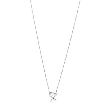 Tiffany Sterling Silver Small Paloma Picasso Loving Heart Pendant Necklace 1 of 3