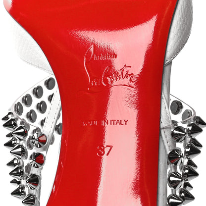 Christian Louboutin CHRISTIAN LOUBOUTIN Kid PVC Zarli Levita 55 Pumps 37 White 6 of 10