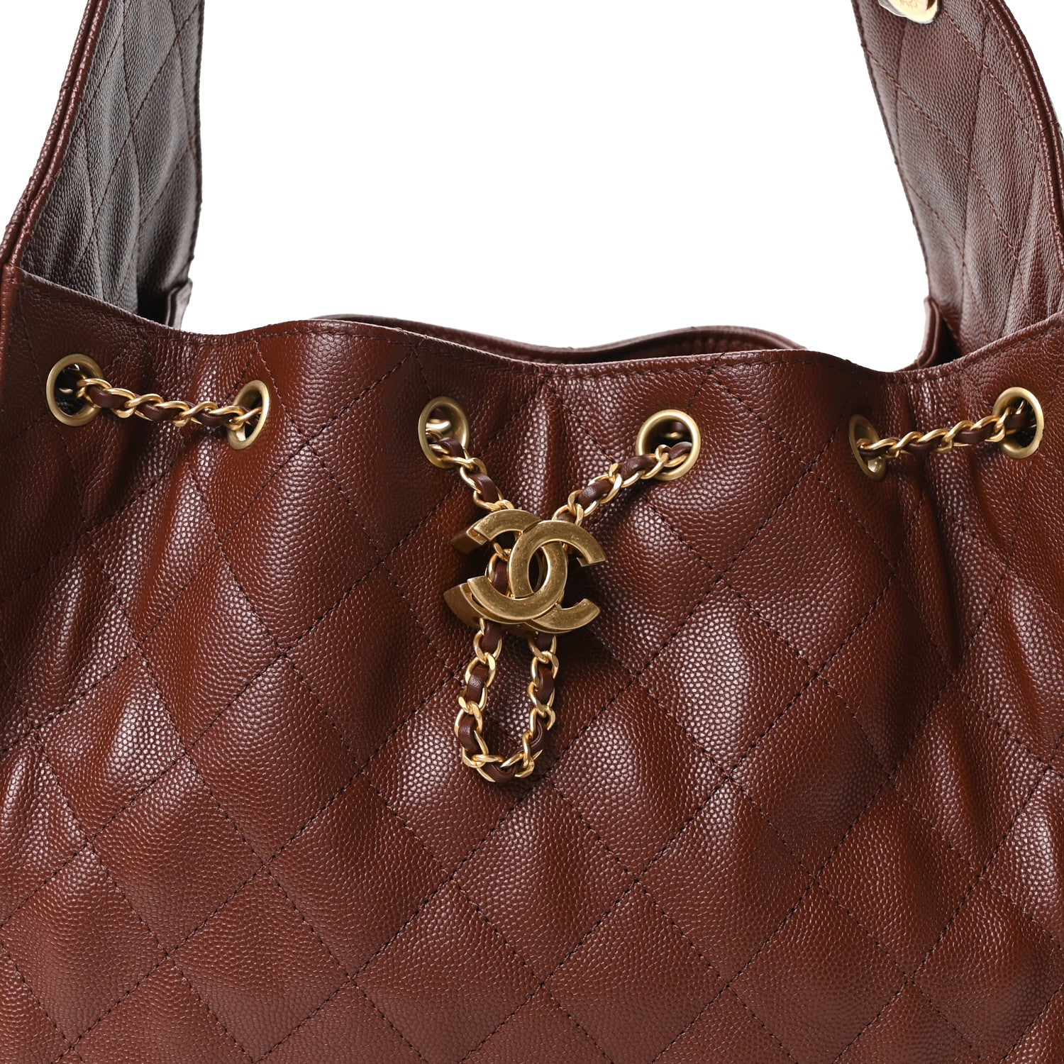 Chanel Caviar Quilted Small Chanel 25 Handbag Brown 1853301