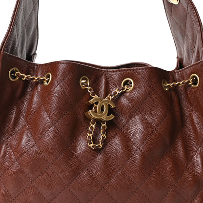 Chanel Caviar Quilted Small Chanel 25 Handbag Brown 8 of 11