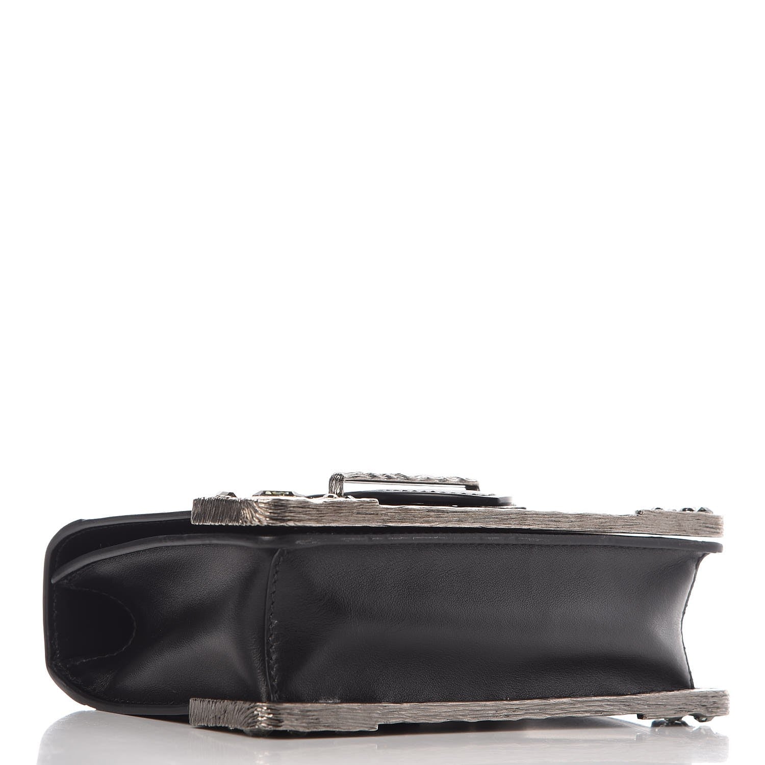Prada Crystal City Calf Saffiano Cahier Shoulder Bag Black 4 of 8