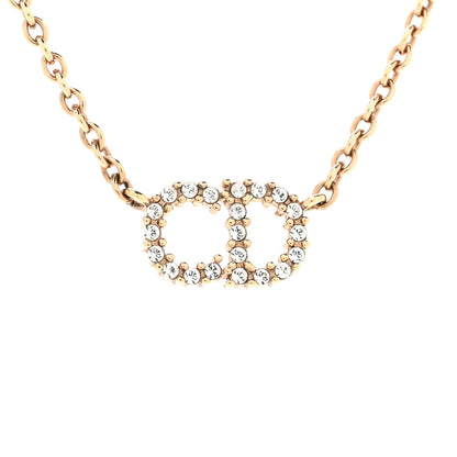 Christian Dior Metal Crystal Clair D Lune Necklace Gold 4 of 5