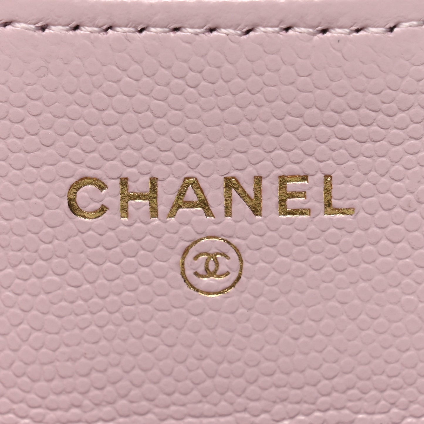 Caviar Quilted Flap Card Holder Wallet Light Pink