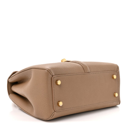 Celine Grained Calfskin Small 16 Top Handle Bag Beige 3 of 12