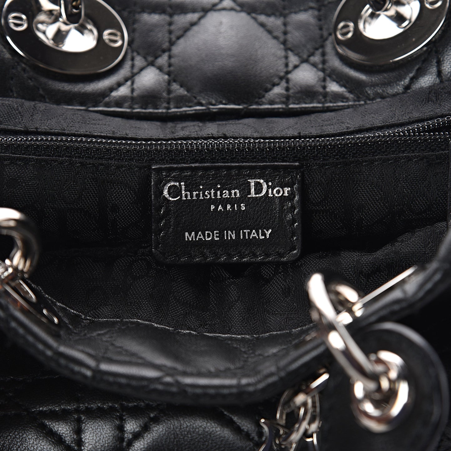 Lambskin Cannage Small Soft Lady Dior Tote Black