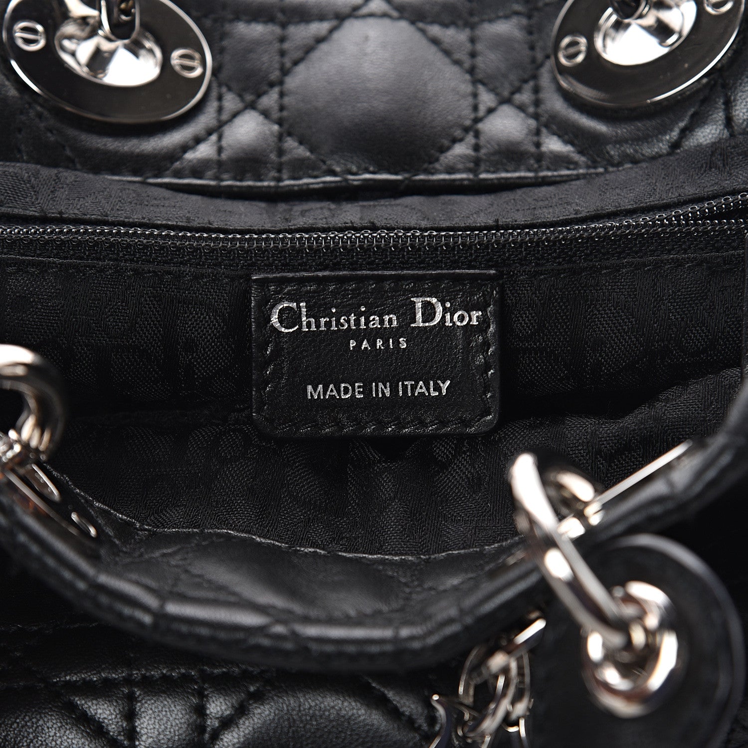 Christian Dior Lambskin Cannage Small Soft Lady Dior Tote Black 5 of 7