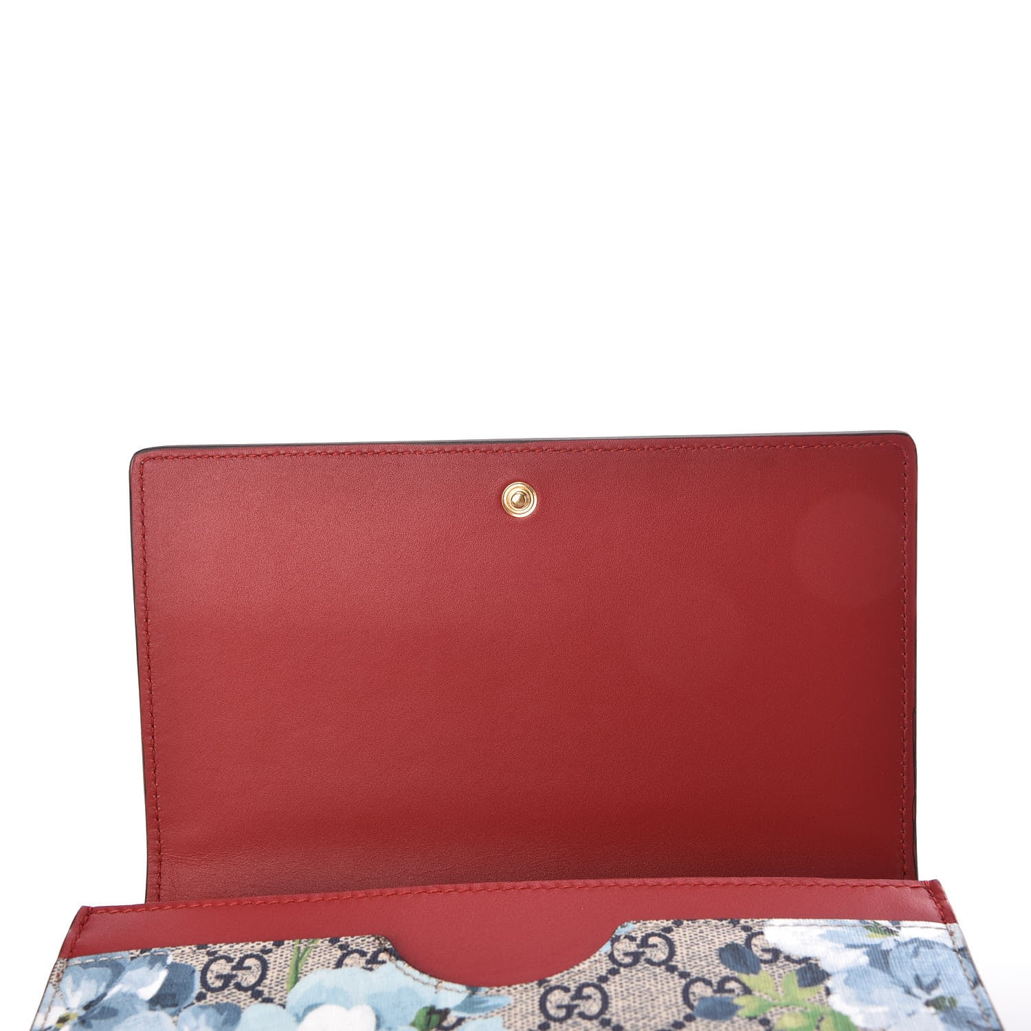 Gucci GG Supreme Monogram Blooms Chain Wallet Blue 9 of 10