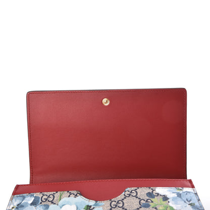 Gucci GG Supreme Monogram Blooms Chain Wallet Blue 9 of 10
