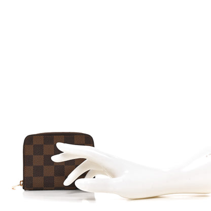 Louis Vuitton Damier Ebene Zippy Coin Purse Rose Ballerine 2 of 6