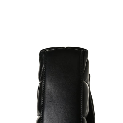 Saint Laurent Lambskin Quilted Toy Loulou Puffer Monogram Chain Satchel Black 16 of 17
