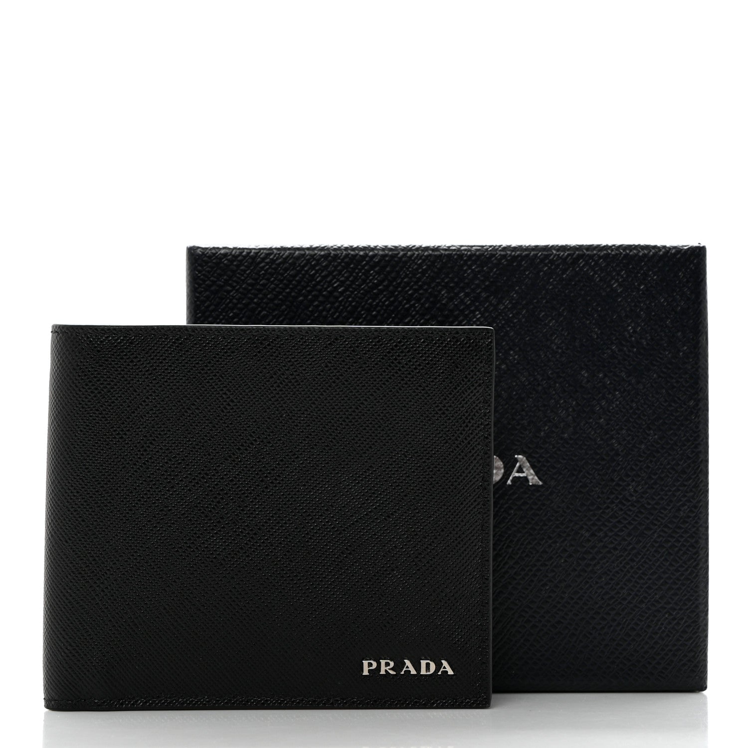 Prada Saffiano Bi-Fold Wallet Black 8 of 8