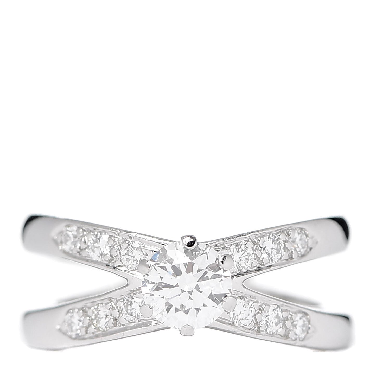 Platinum Diamond .50ct X Solitaire Engagement Ring 49 5