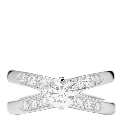 Tiffany Platinum Diamond .50ct X Solitaire Engagement Ring 49 5 1 of 7