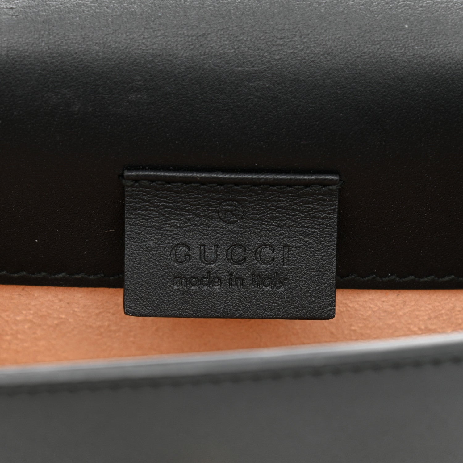 Gucci Calfskin Super Mini Sylvie Chain Shoulder Bag Black 6 of 10