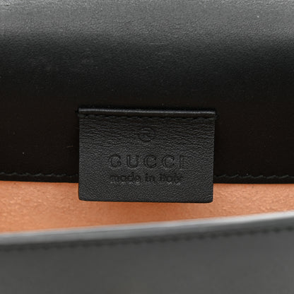 Gucci Calfskin Super Mini Sylvie Chain Shoulder Bag Black 6 of 10