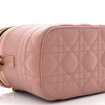 Christian Dior Lambskin Cannage Small Diortravel Vanity Case Pink 9 of 12