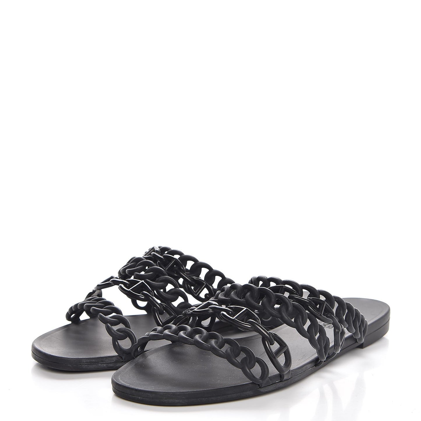 Rubber Chaine d'Ancre Nude Sandals 39 Black