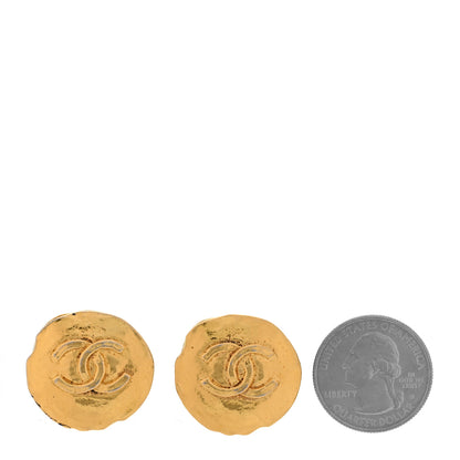 Chanel Round CC Clip On Earrings Gold 2 of 6