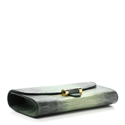 Saint Laurent Ombre Lizard Muse Clutch Green 4 of 7