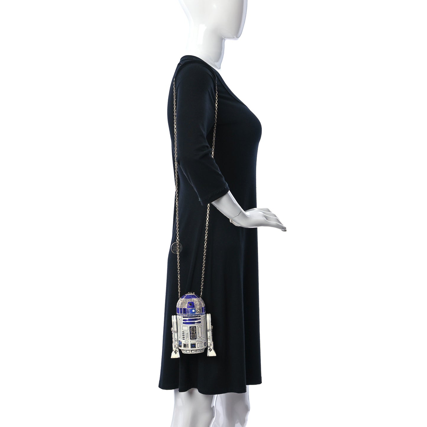 x STAR WARS Crystal R2D2 Minaudiere Clutch Silver Multicolor