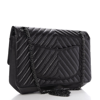 Chanel Aged Calfskin Chevron Quilted 2.55 Reissue 226 So Black 3 of 11