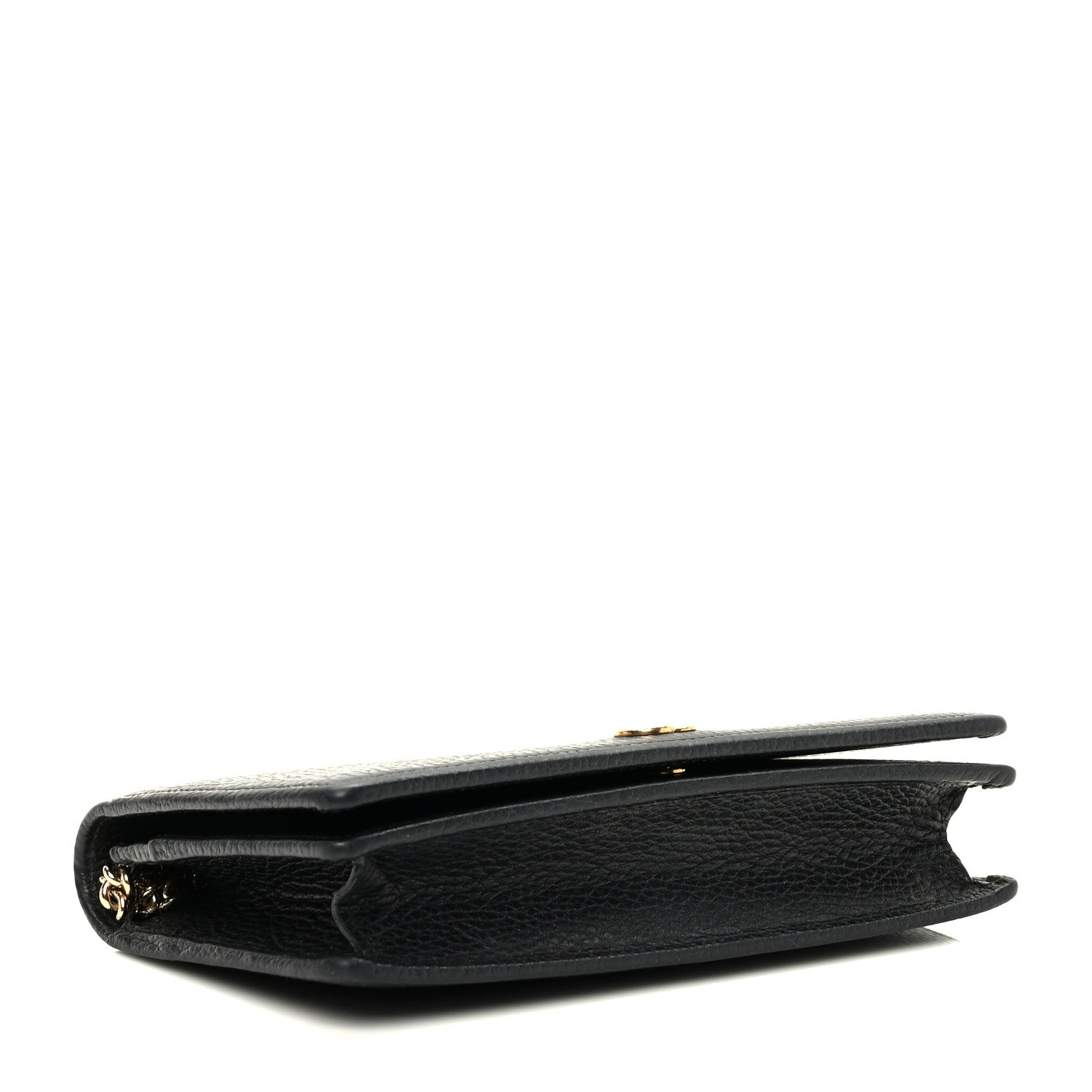 Gucci Calfskin Mini GG Marmont Chain Wallet Black 4 of 9