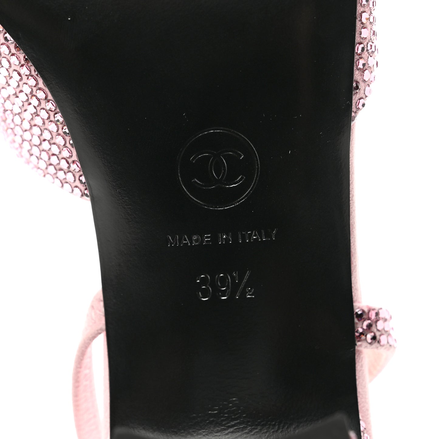 Strass Cap Toe CC Slingback Pumps 39.5 Pink Black