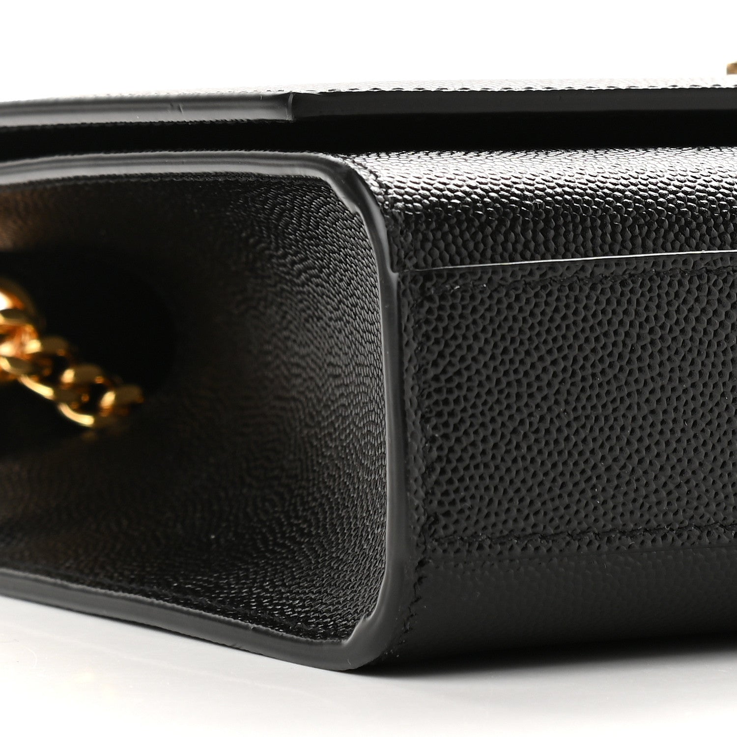 Saint Laurent Grain De Poudre Medium Classic Monogram Kate Satchel Black 7 of 9