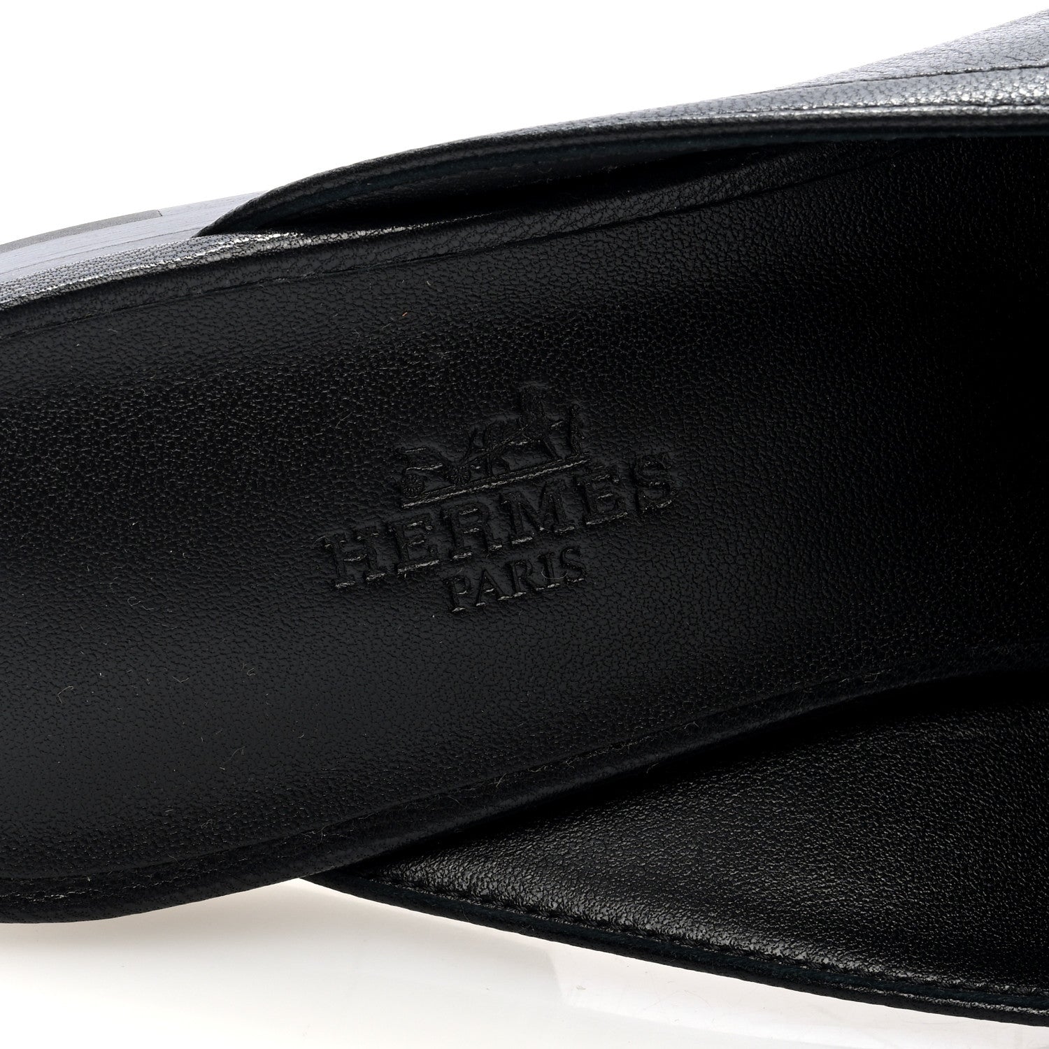 Hermes Goatskin Groupie Mules 38 Black 8 of 10
