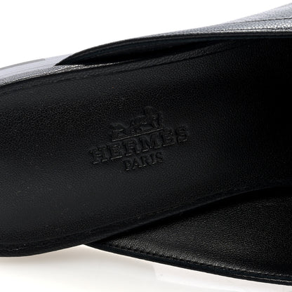 Hermes Goatskin Groupie Mules 38 Black 8 of 10