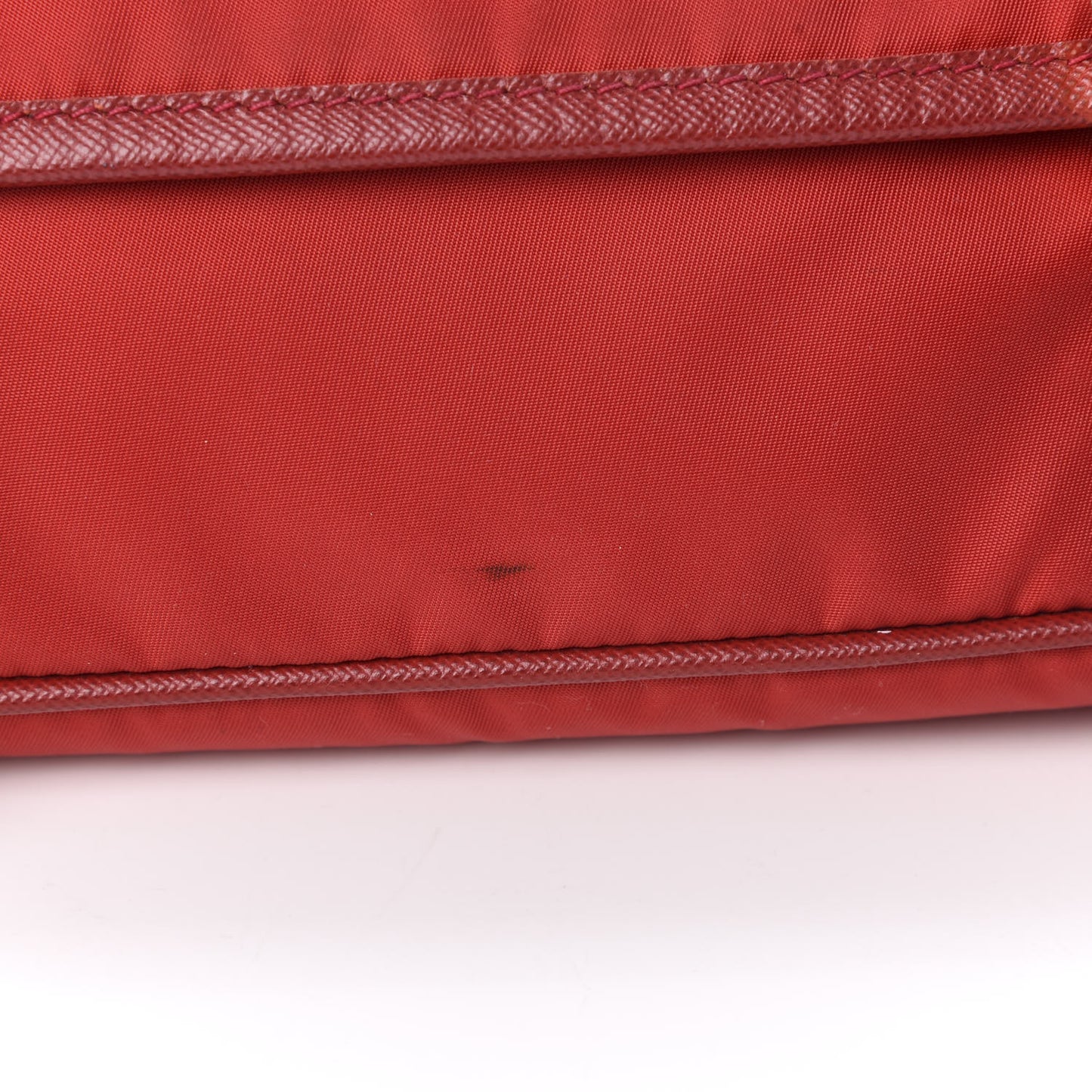 Tessuto Nylon Saffiano Small Messenger Bag Red