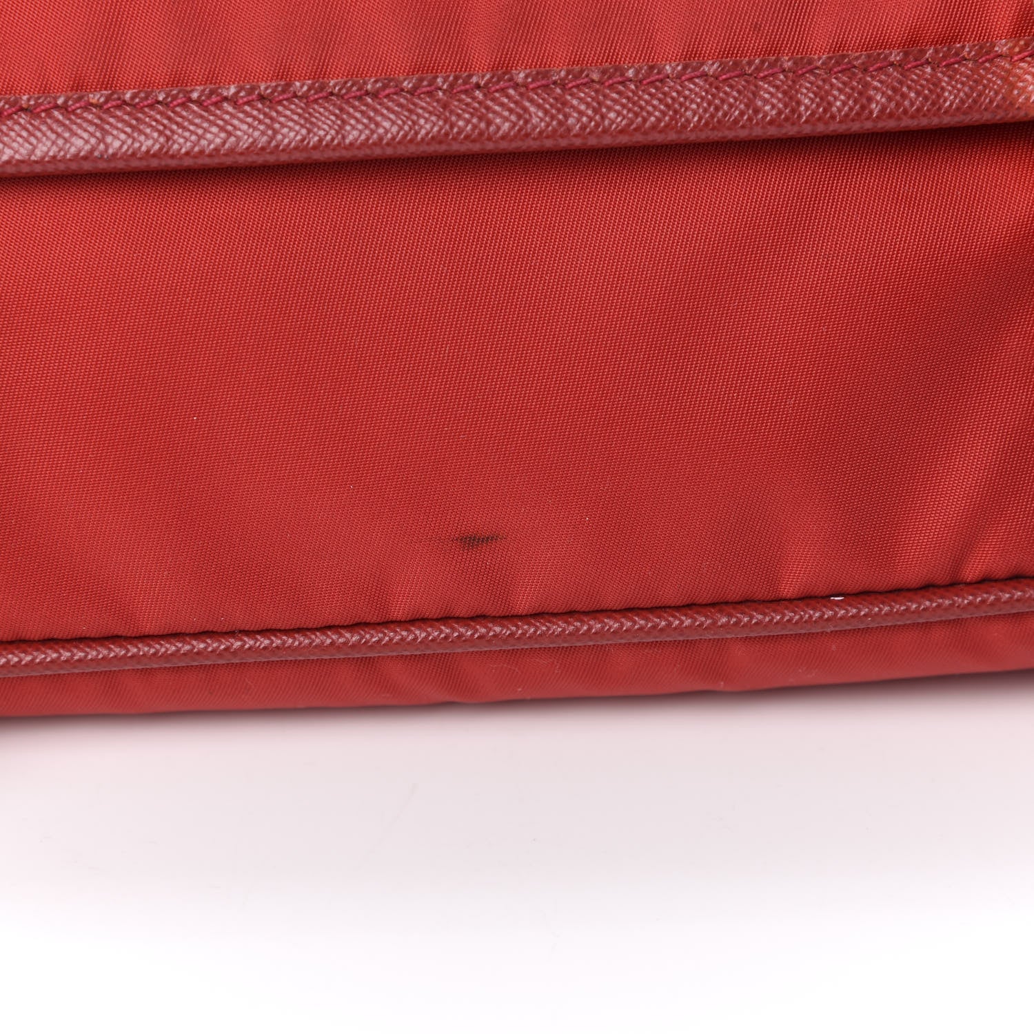 Prada Tessuto Nylon Saffiano Small Messenger Bag Red 10 of 15