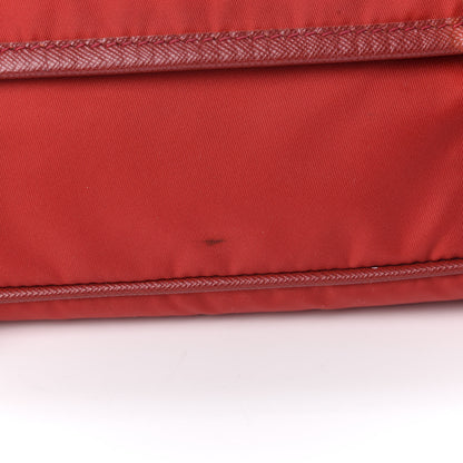 Prada Tessuto Nylon Saffiano Small Messenger Bag Red 10 of 15