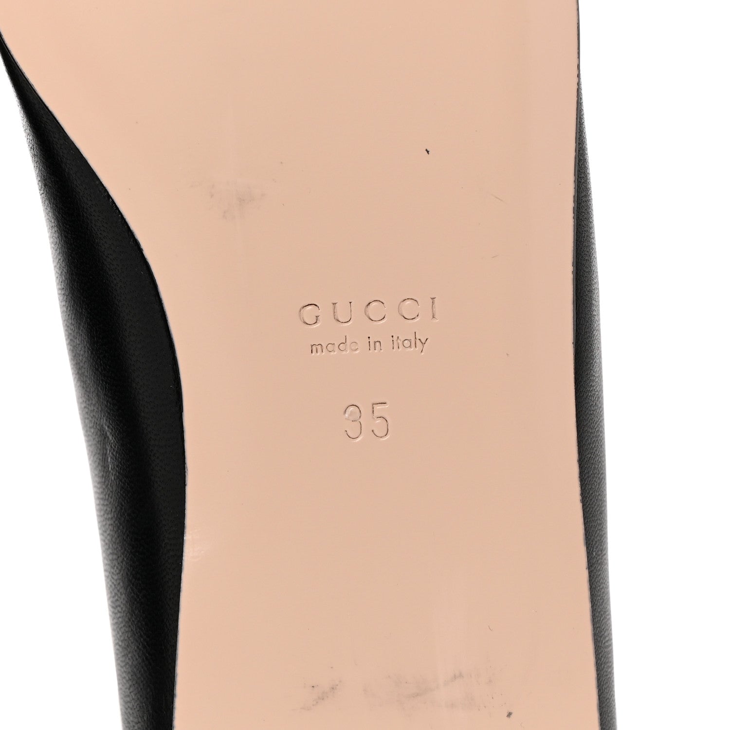 Gucci Nappa Lumiere Deva Horsebit Chain Embellished Flats 35 Black 6 of 12