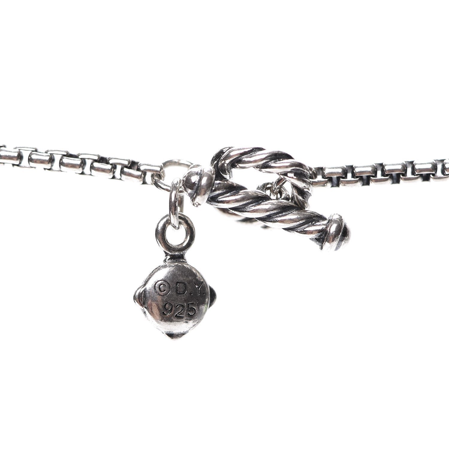 David Yurman Sterling Silver Pearl 7.5mm Bijoux Chain Necklace 5 of 5