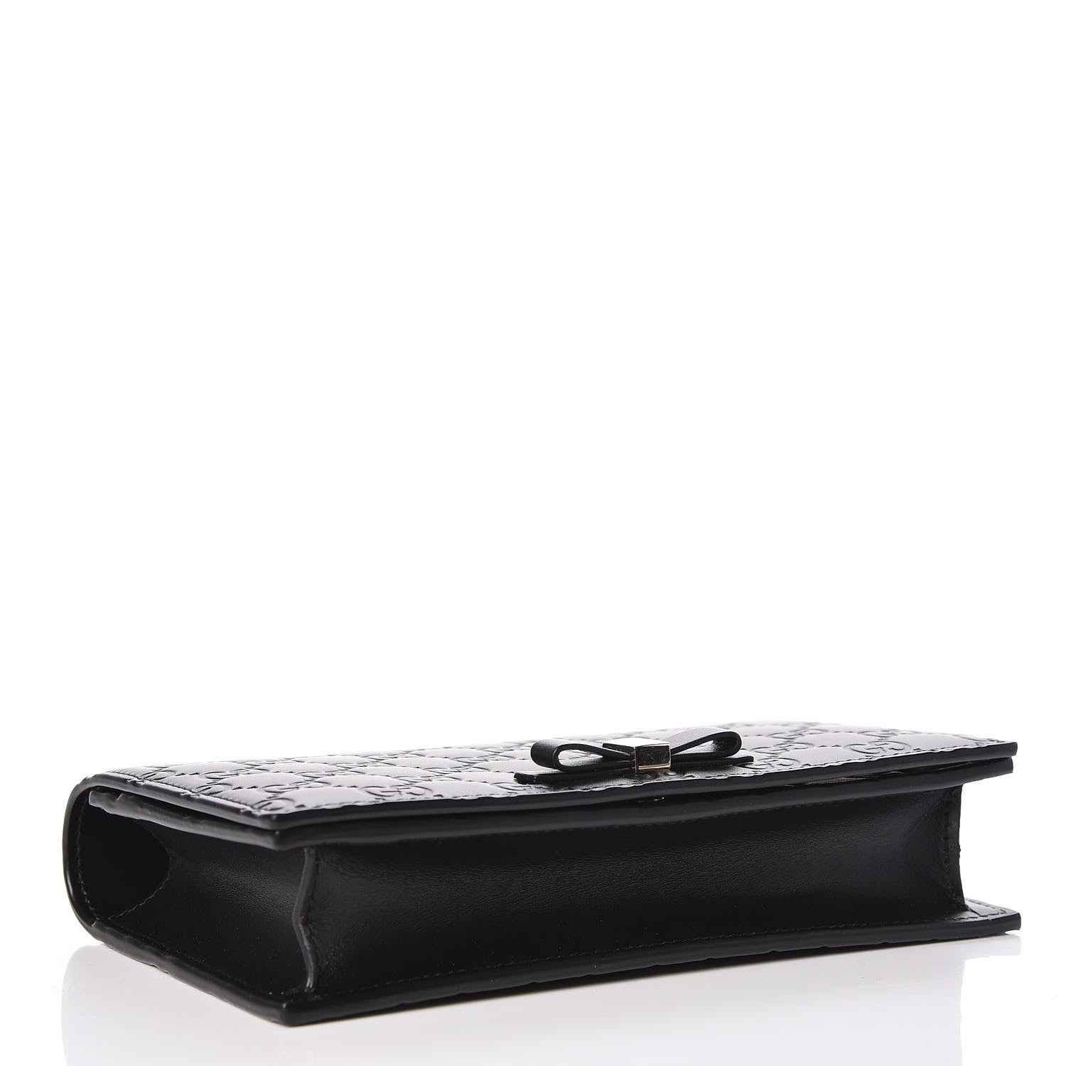 Gucci Guccissima Signature Bowy Chain Wallet Black 4 of 9