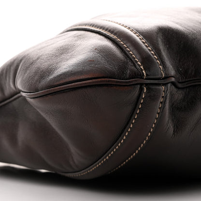 Gucci Calfskin Medium Britt Tote Dark Brown 9 of 11