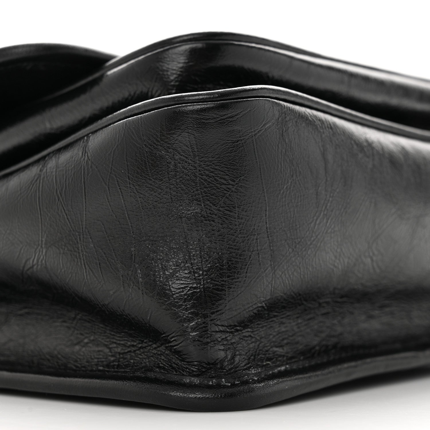 Saint Laurent Crinkled Calfskin Matelasse Monogram Baby Niki Chain Satchel Black 10 of 15