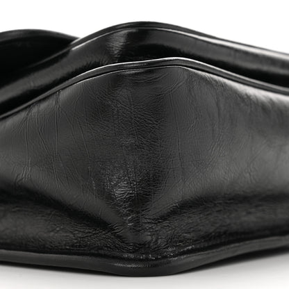 Saint Laurent Crinkled Calfskin Matelasse Monogram Baby Niki Chain Satchel Black 10 of 15