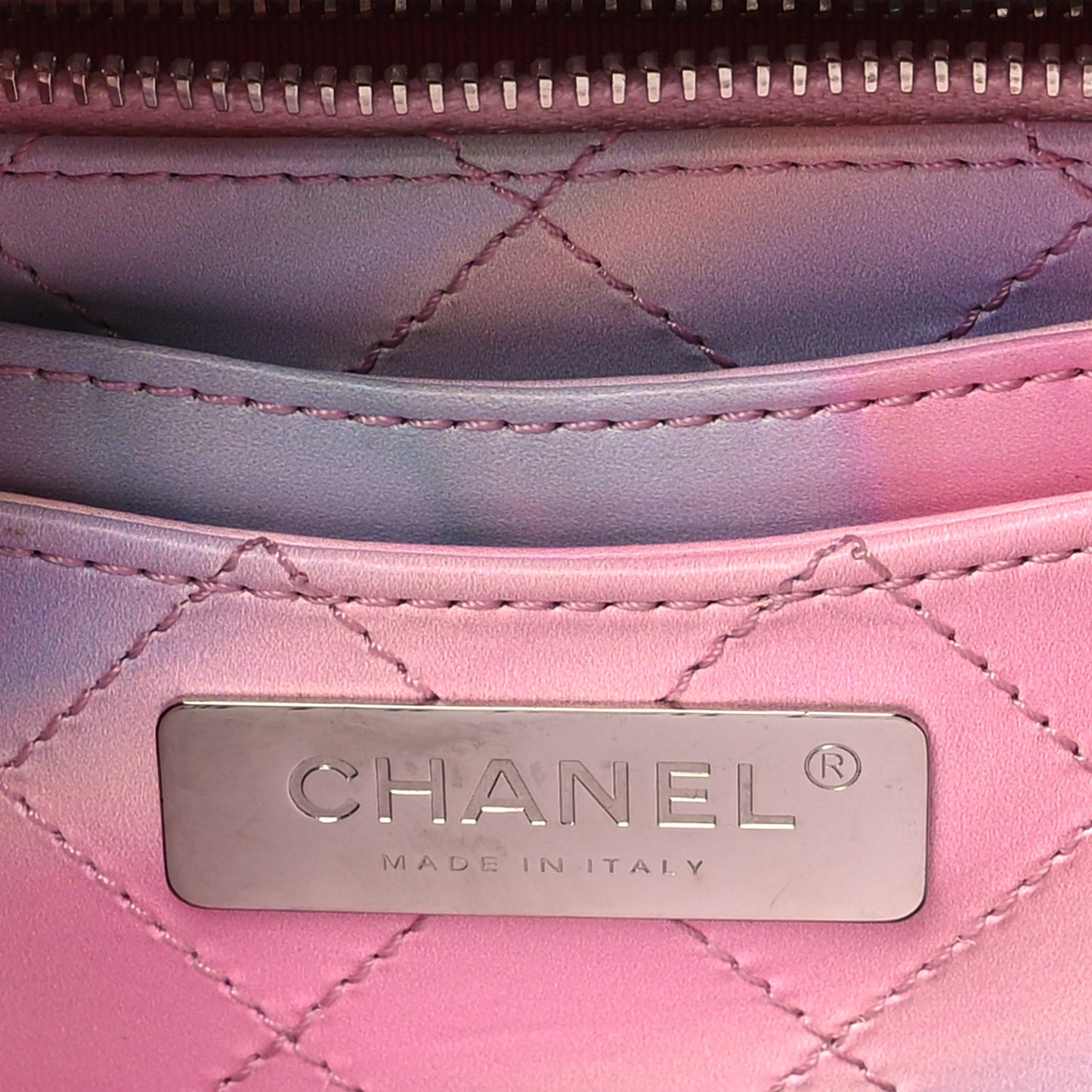 PVC Patent Calfskin Patent Lambskin Small CC Vanity Case Pink