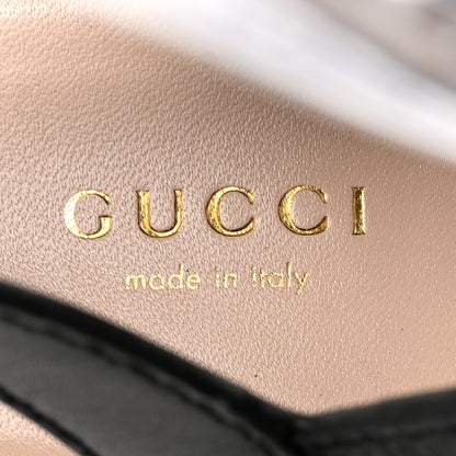 Gucci Cosmos Softy Calfskin Wooden Interlocking G Cut-Out 30/120mm Platform Sandals 39.5 Black 8 of 9