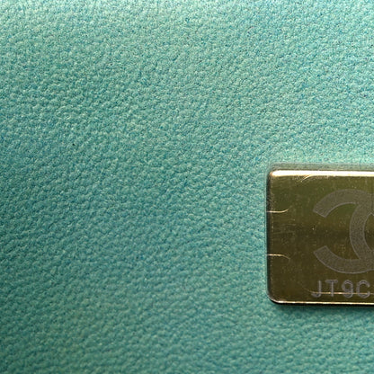 Chanel Lambskin Quilted Ombre Mini Top Handle Rectangular Flap Blue Green 7 of 10