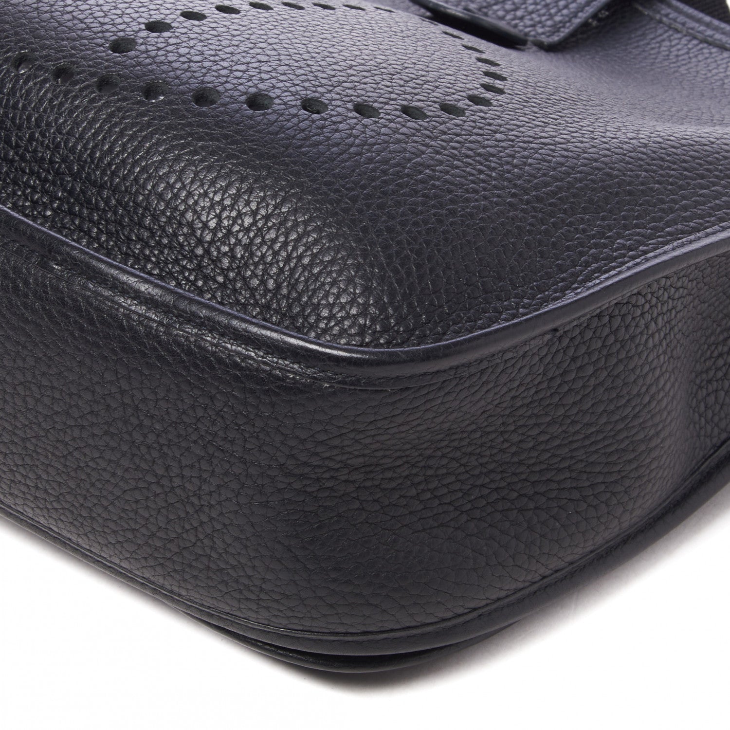 Hermes Taurillon Clemence Evelyne II GM Black 5 of 8