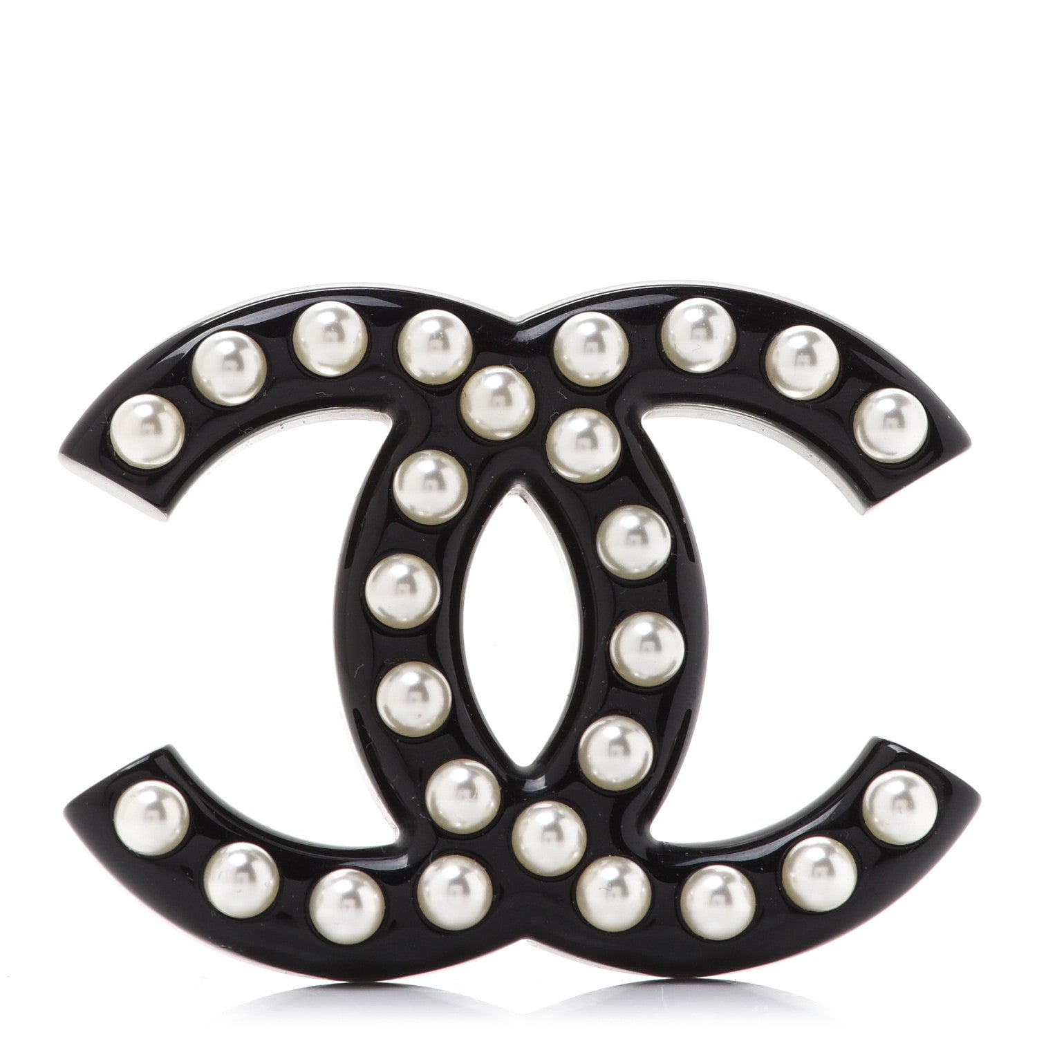 Chanel Resin Pearl CC Brooch Black 944955 – FASHIONPHILE