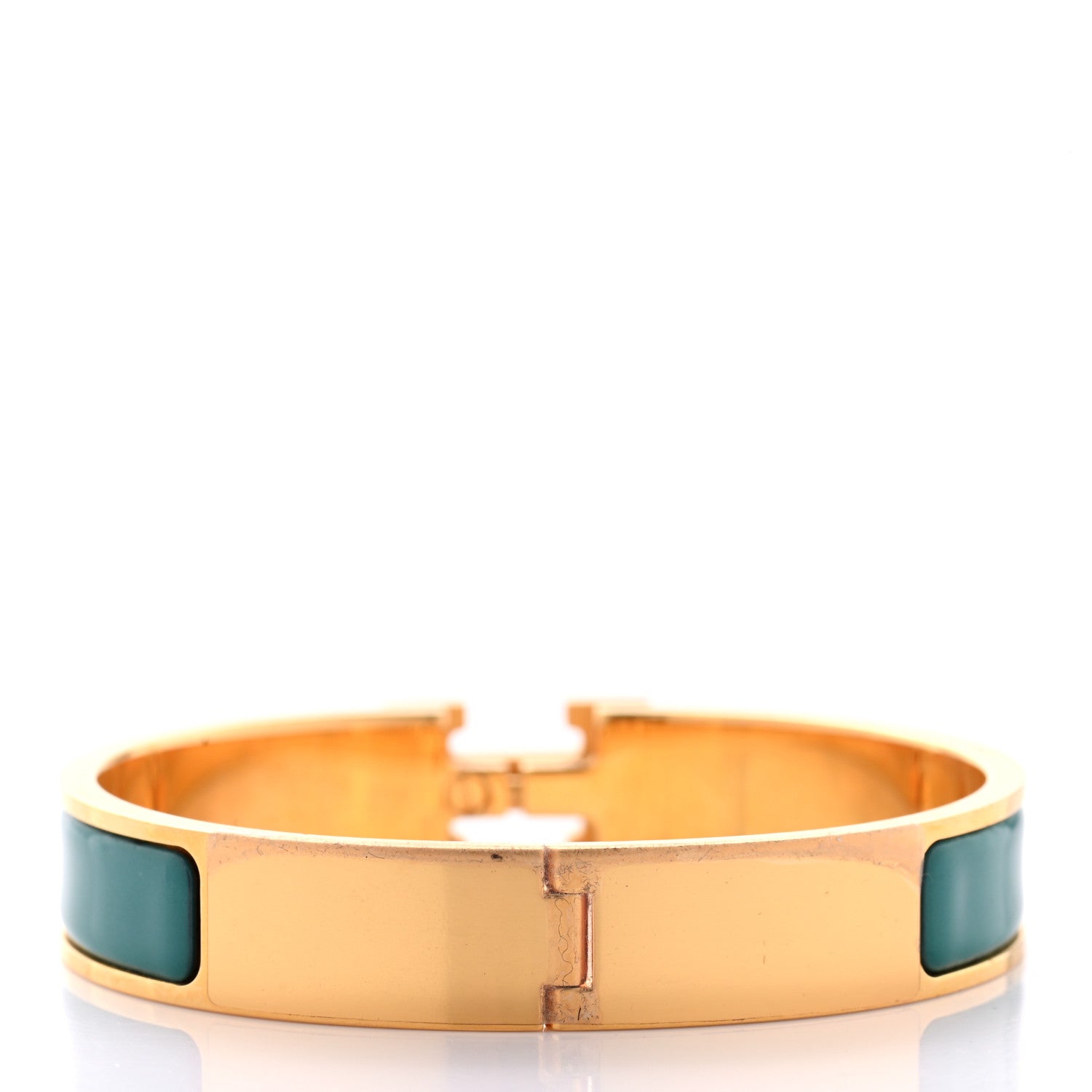 Hermes Enamel Narrow Clic Clac H Bracelet PM Malachite 3 of 4