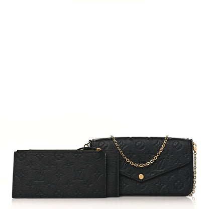 Louis Vuitton Empreinte Pochette Felicie Chain Wallet Black 1 of 11