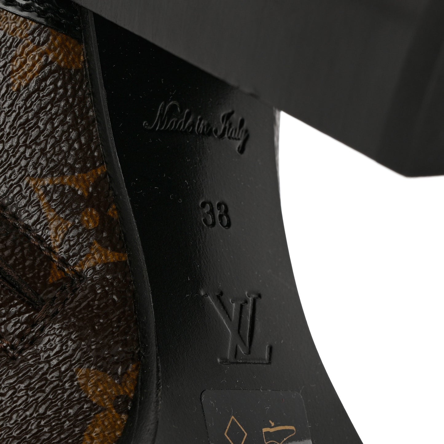 Patent Calfskin Monogram Star Trail Ankle Boots 38 Black