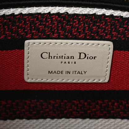 Christian Dior Canvas Le Coeur En Fleurs Embroidered Medium Lady D-Lite White Multicolor 6 of 9
