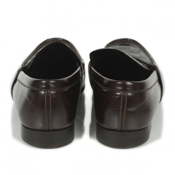 Louis Vuitton Damier Santiago Mens Loafers 10 Brown 3 of 9