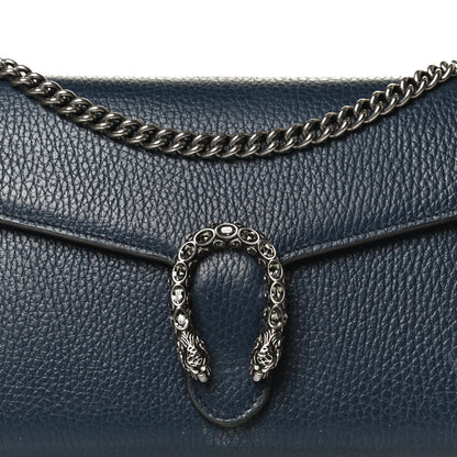 Gucci Dollar Calfskin Crystal Mini Dionysus Chain Wallet Blue Agata Black Diamond 7 of 12